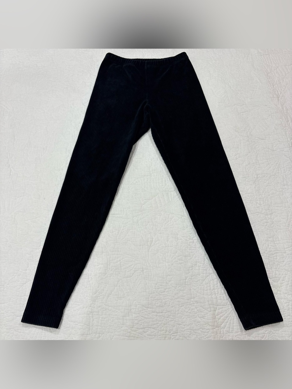 Lauren Ralph Lauren Women’s Corduroy Leggings Black Excellent Ribbed Size Small